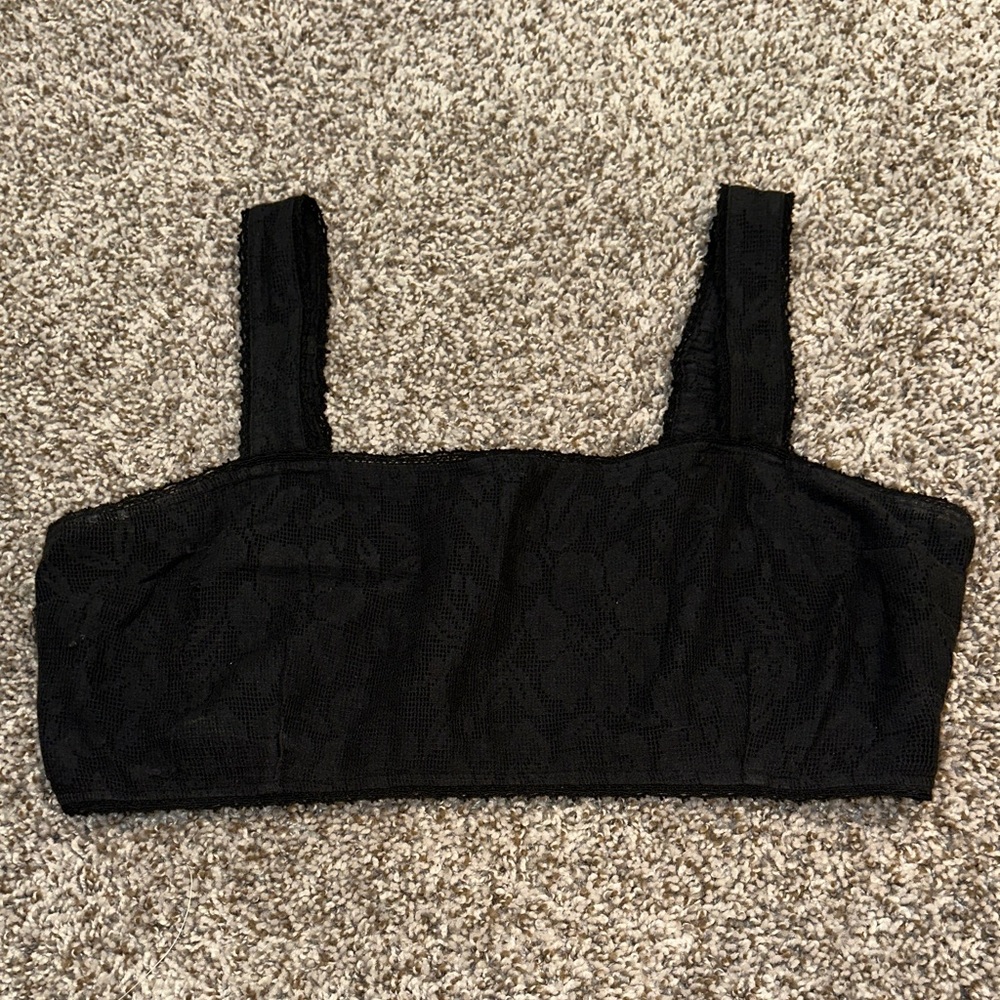 American Eagle Outfitters Black Crop Top